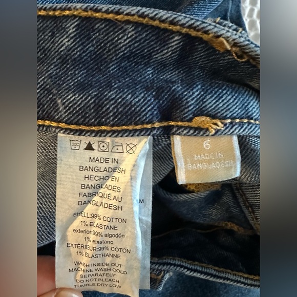 Michael Kors Selma High Rise Wide Leg Patch Pocket Dark Blue Jeans M 6 - Picture 5 of 7